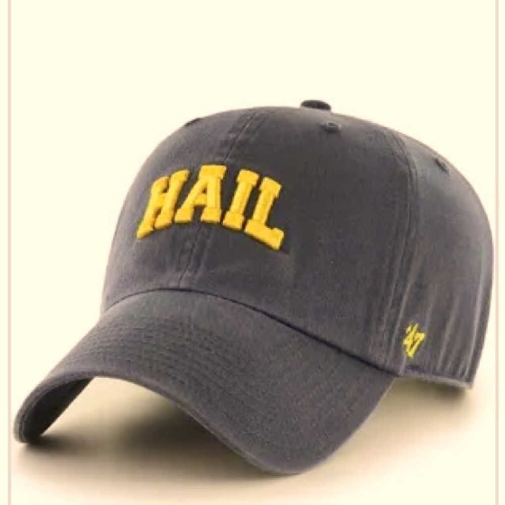 Michigan Wolverines Hail 47 Brand AVfuel NCAA Blue & Yellow adjustable Hat